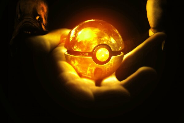 Hands holding a Pokemon ball