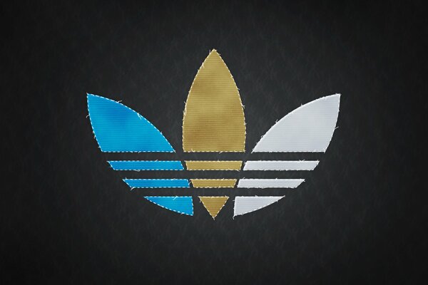 Imagen del logotipo de Adidas sobre fondo negro