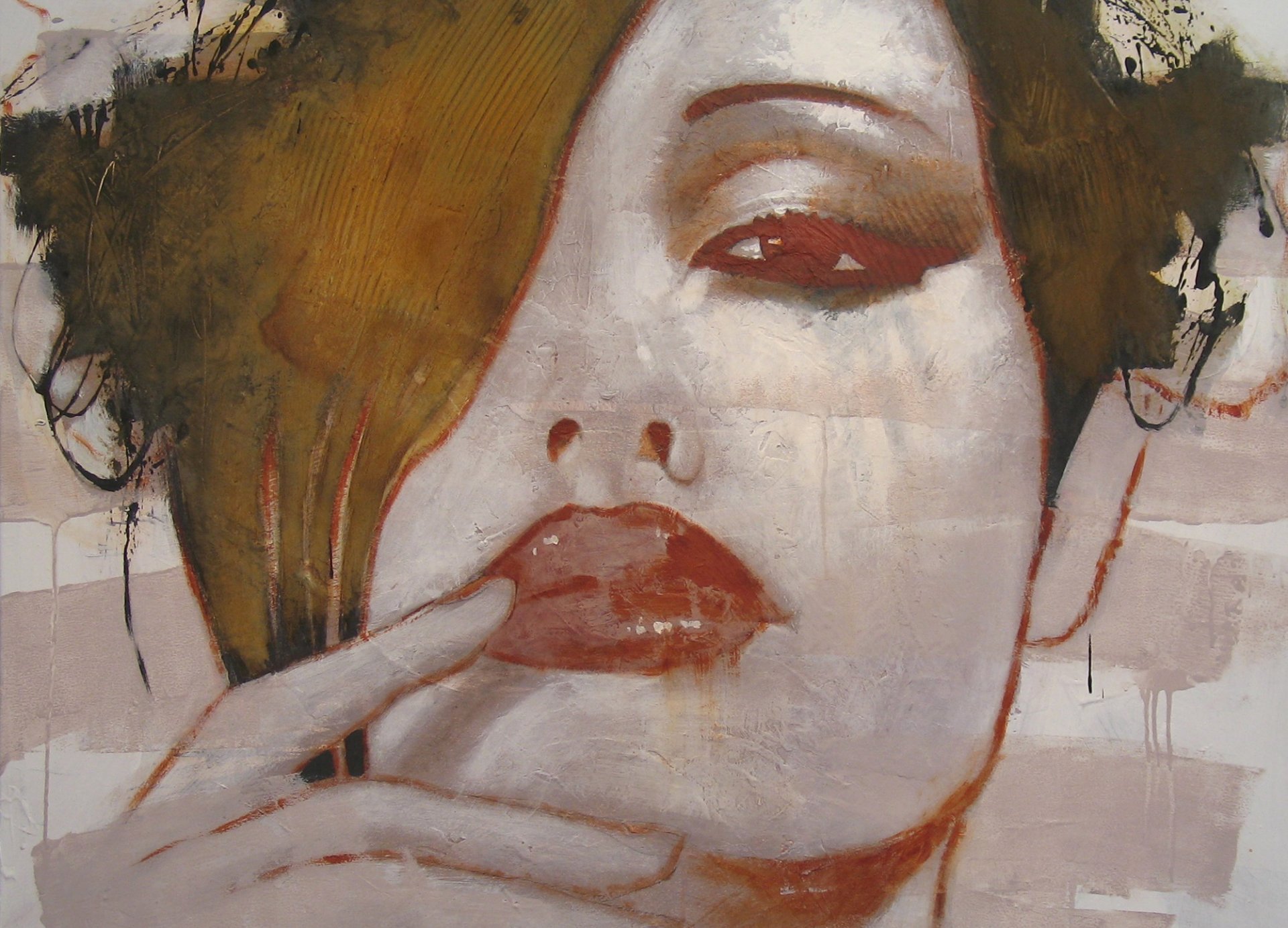 hans jochem bakker graffiti picture girl face lips wall