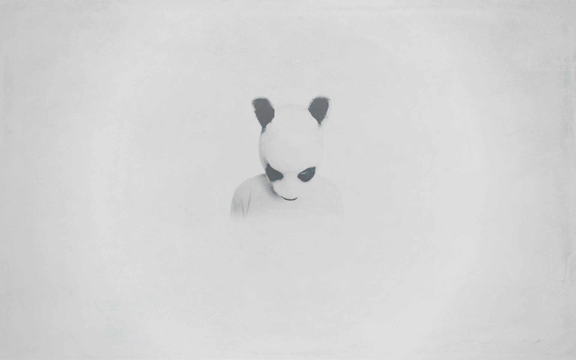 panda vista vuoto sfondo bianco minimalismo sigaretta cranio testa animale corpo uomo struttura sfondo arte