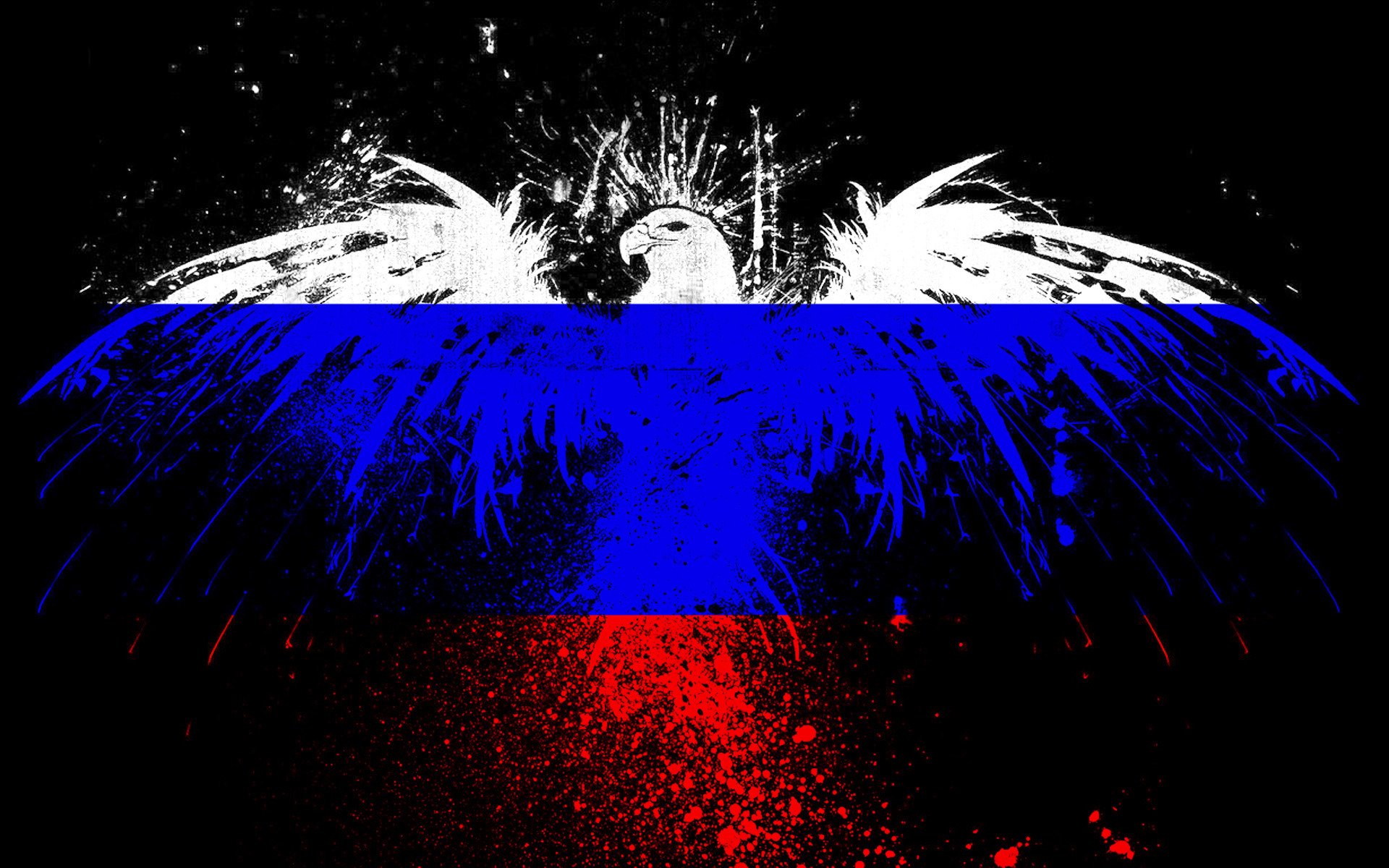 eagle spray paint flag of the russian federation