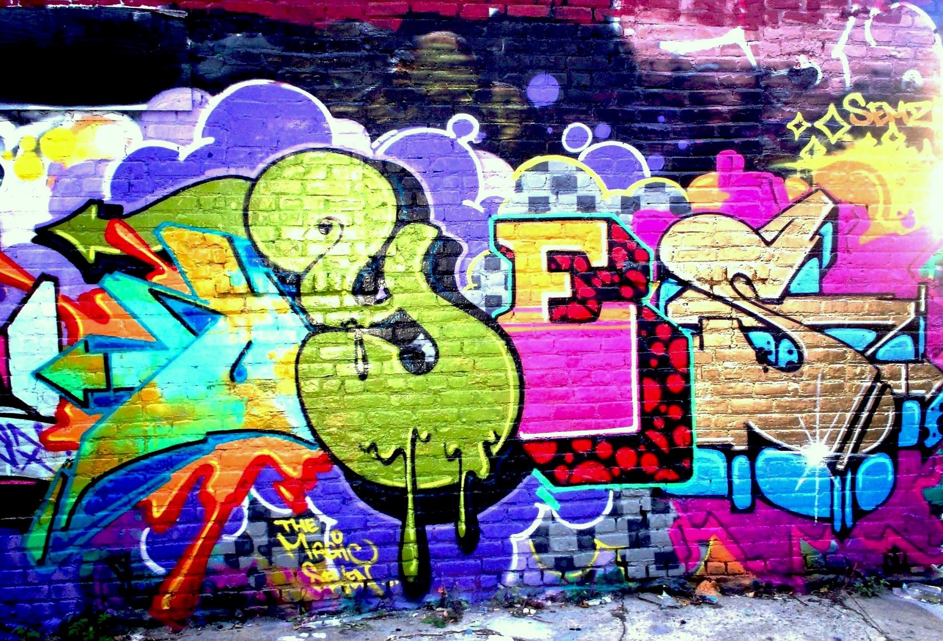 graffiti wand wort