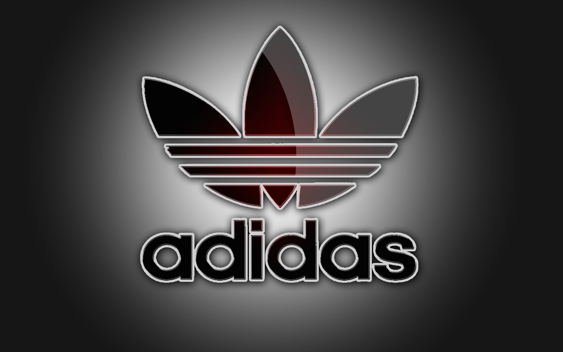 adidas entreprise sport fond gris couleurs logo lumière ombres