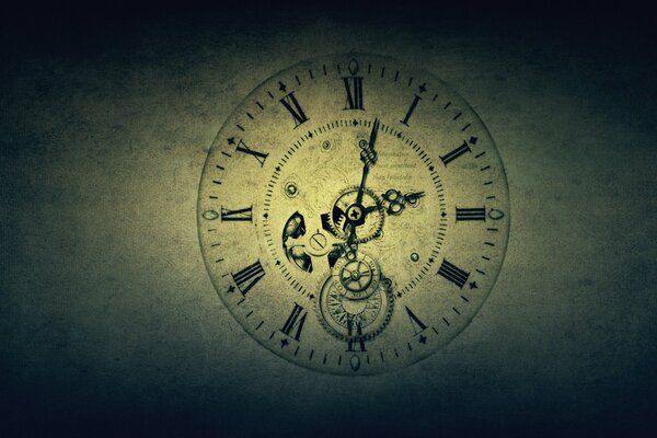 Vintage-Uhr im Stil von Steam Punk