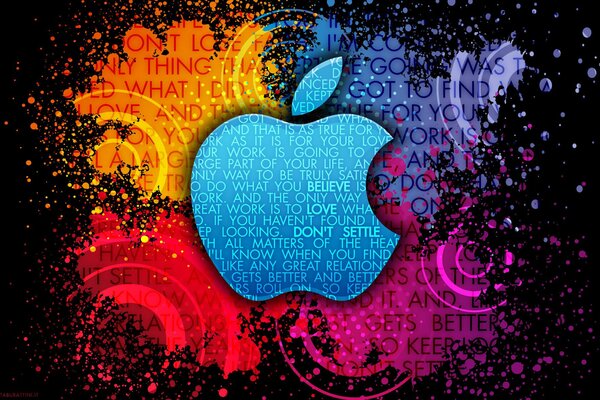 Красочный логотип фирмы apple