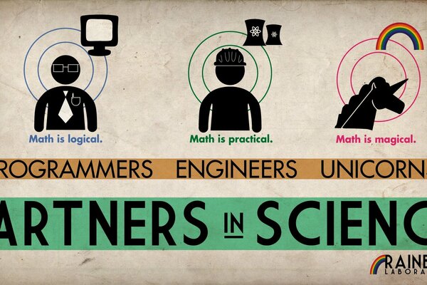 Genial señora sobre ingenieros y programadores