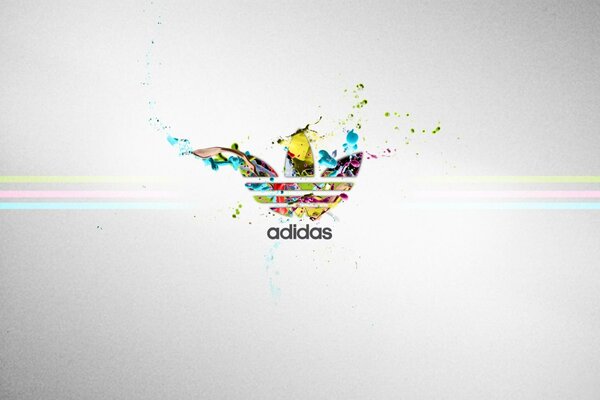 Bright adidas company logo