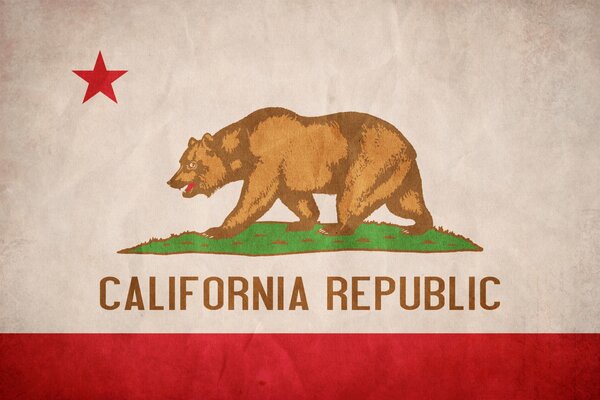 Bandera de California Walking Bear