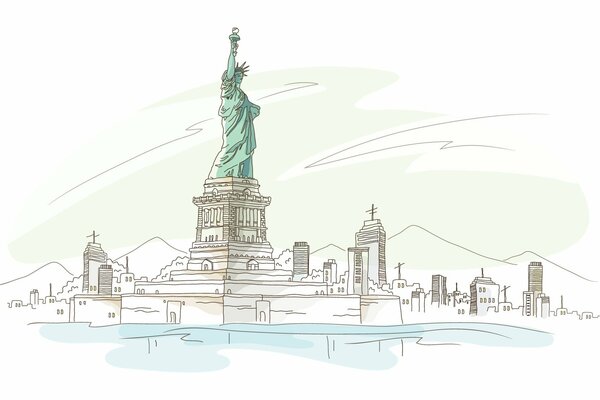 Американская статуя свободы. Нью-Йорк