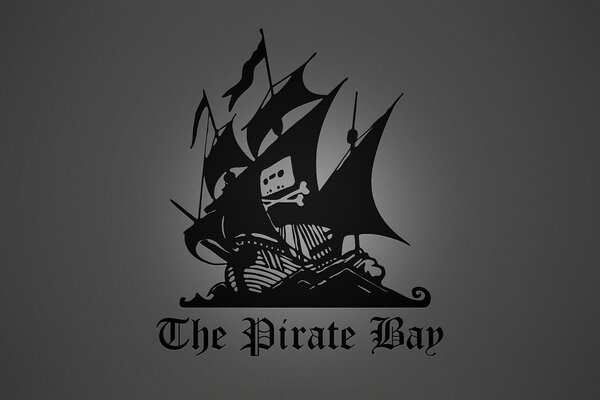 The pirate bay на сером фоне