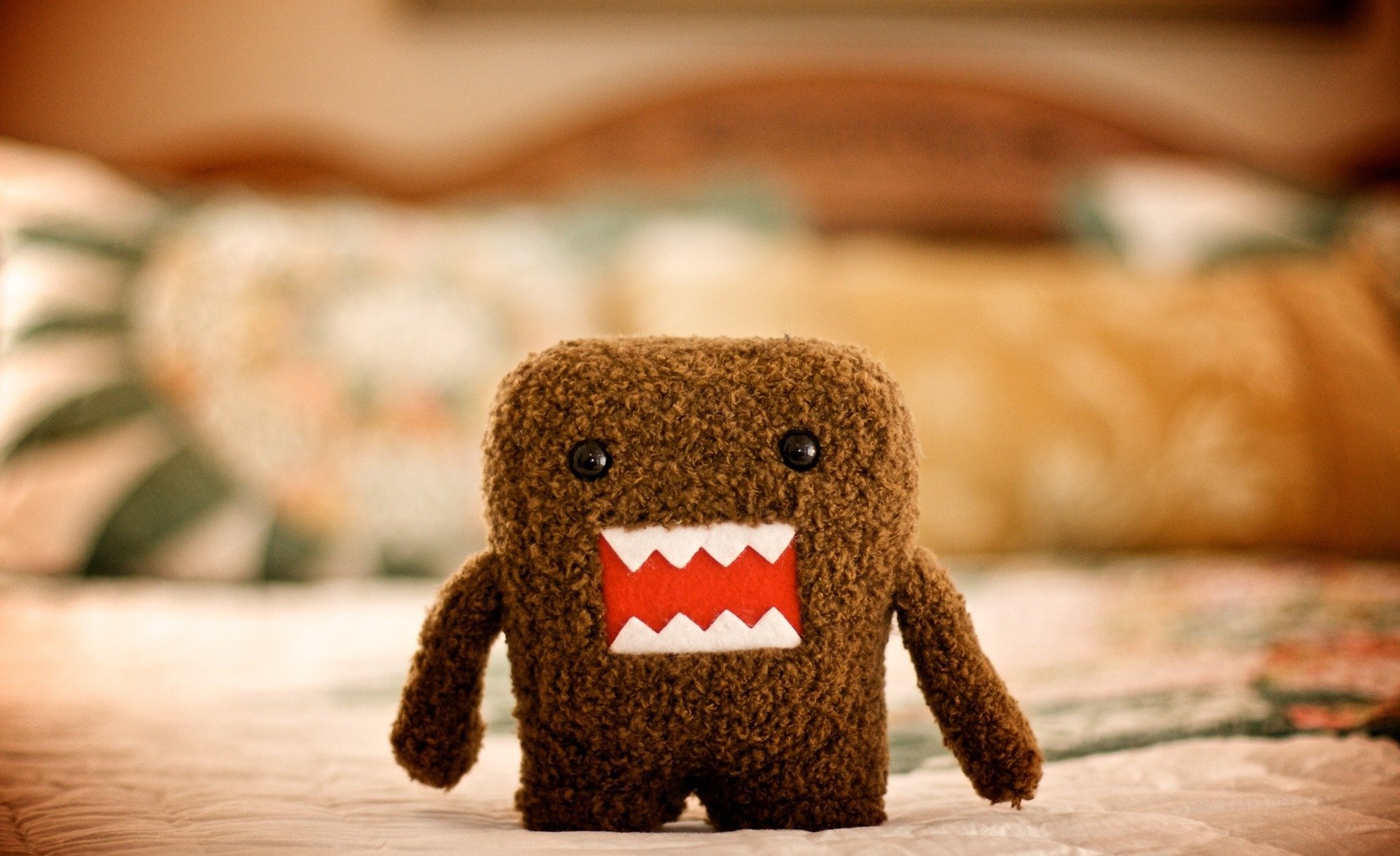 photo images art style domo adult plush toys close up