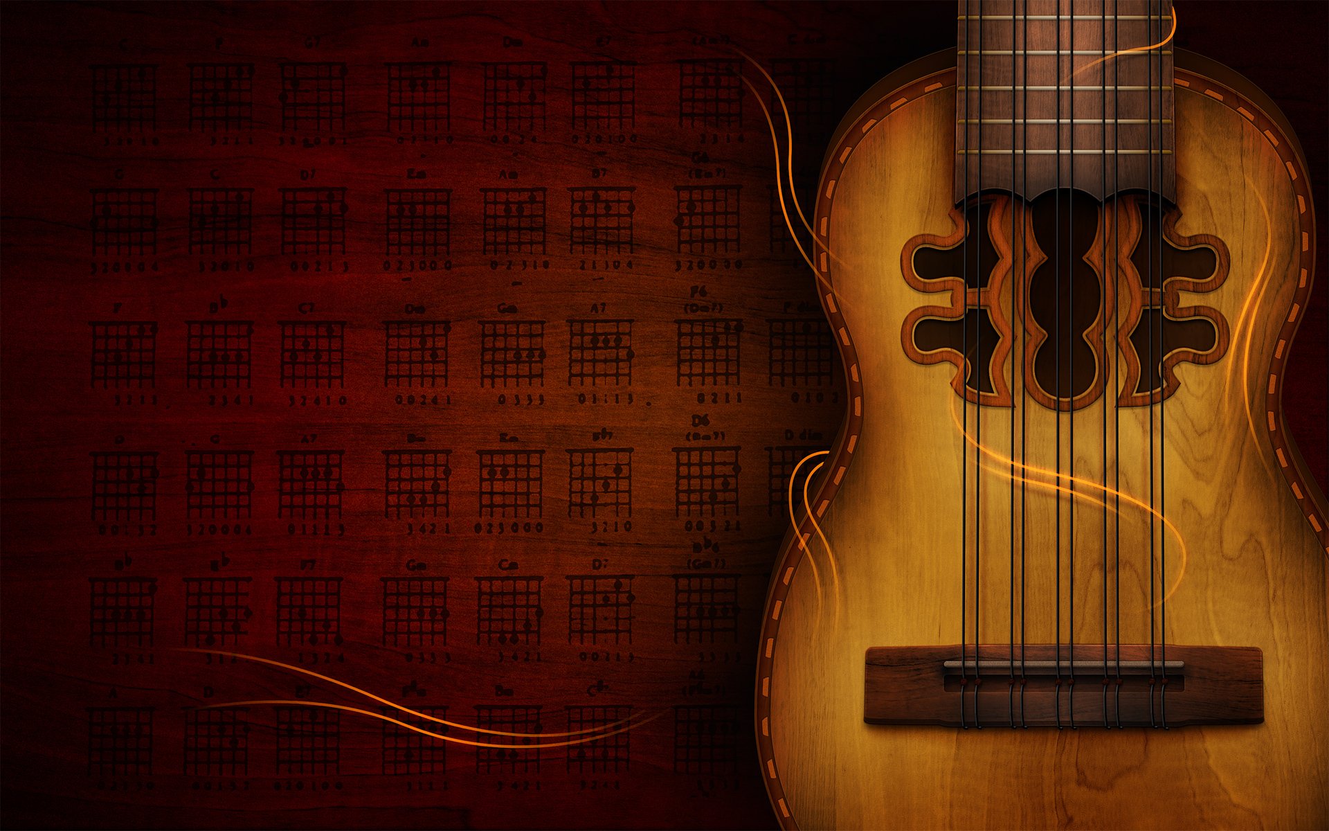 guitare cordes frettes accords