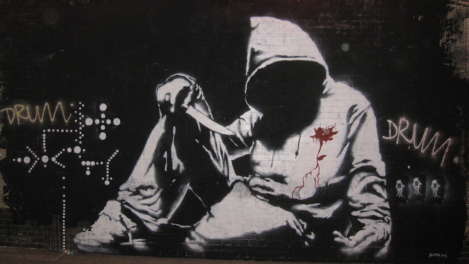 banksy sweat à capuche graffiti