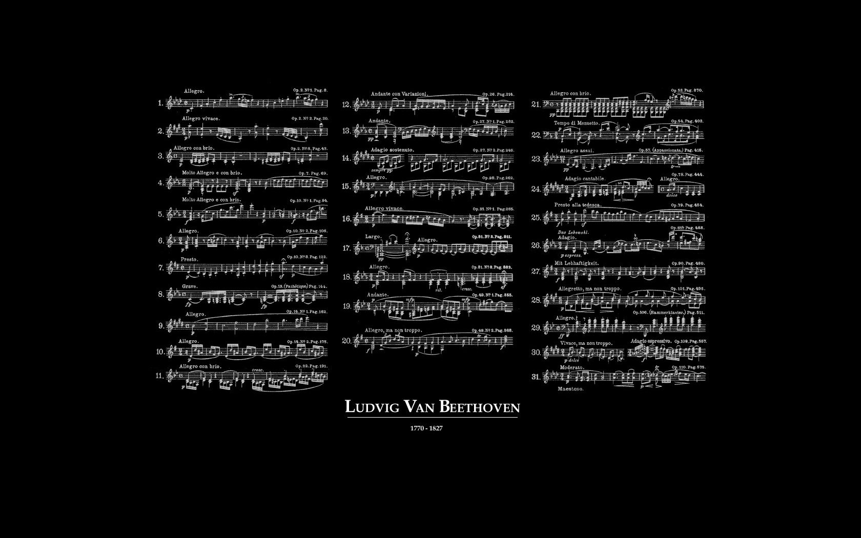 ludwig van beethoven notenwerk minimalismus