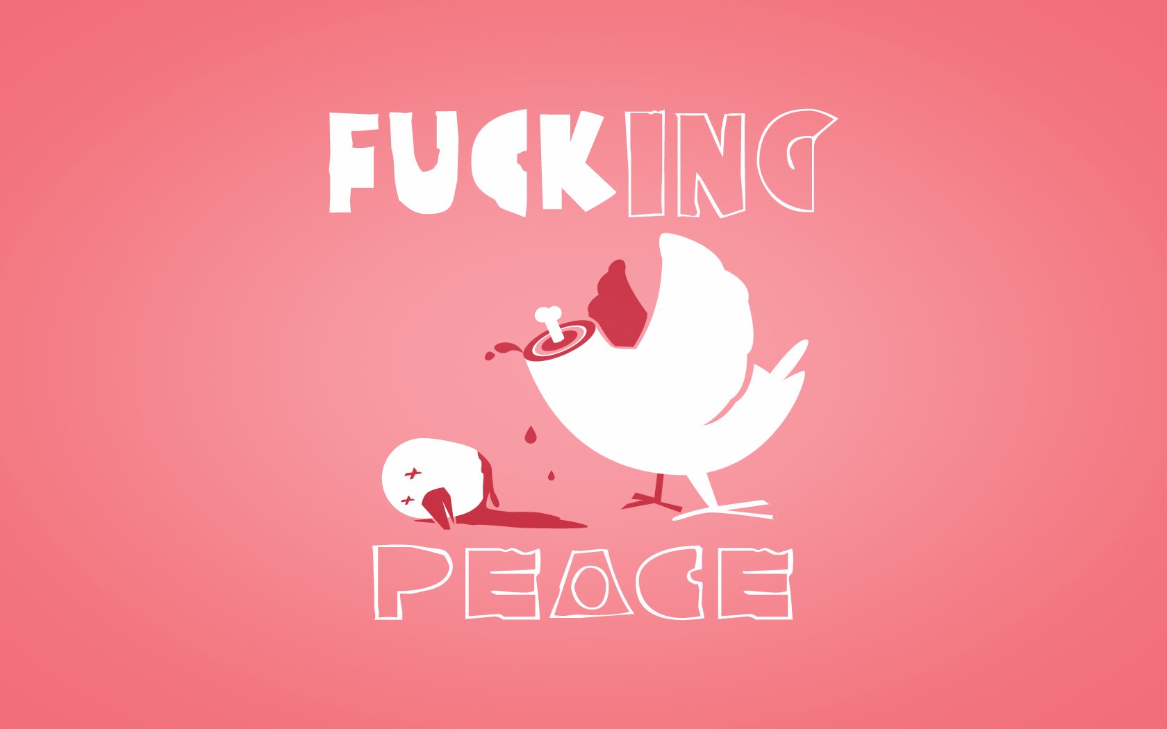 peace fuck chicken headle