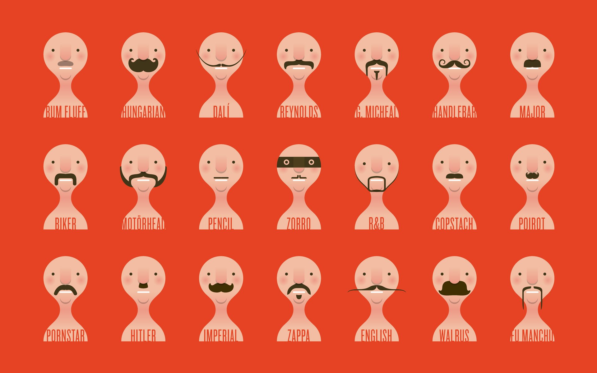 minimalismo bigote cara