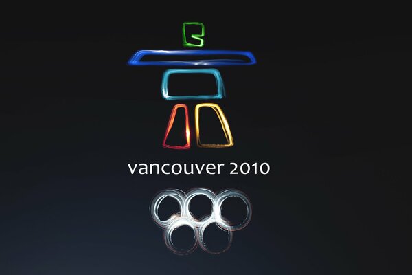 Das Symbol der Olympischen Spiele in Vancouver