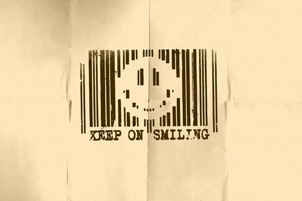 Smile. Smiley face on the barcode. Keep smiling