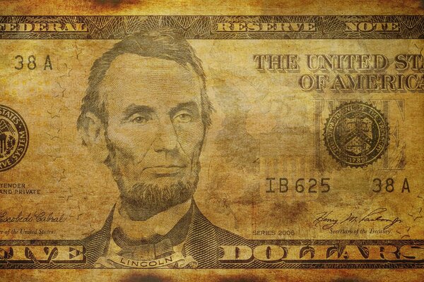 Image de Lincoln sur un billet d un Dollar