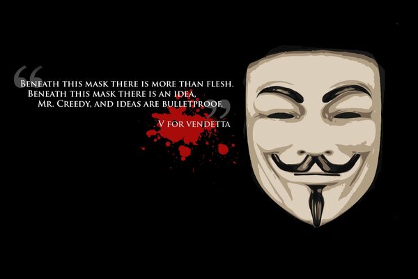  V significa Vendetta está escrito en la imagen