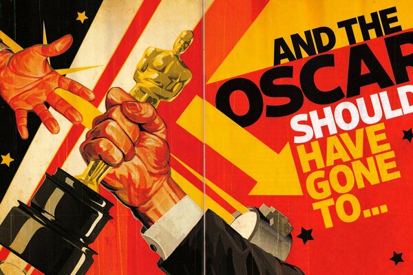 A bright poster about getting an Oscar