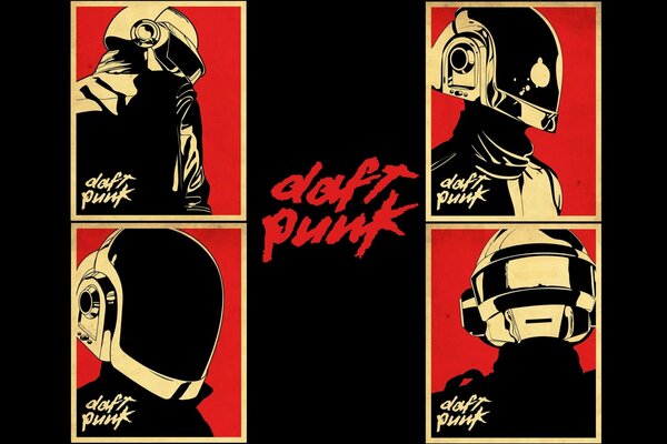 Un póster muy elegante de Daft punk