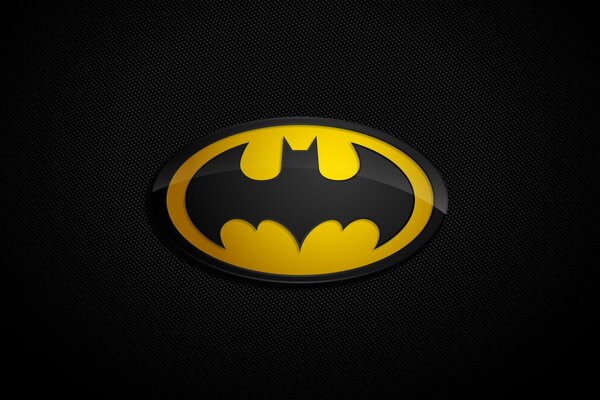 Batman-Logo auf schwarzem Hintergrund