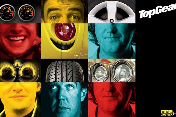 Topgear - advertising of tires and headlights