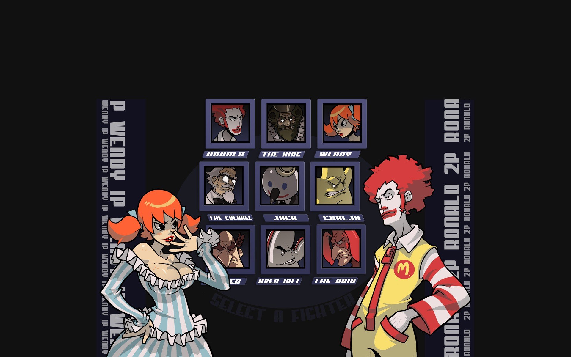 character selection clown girl