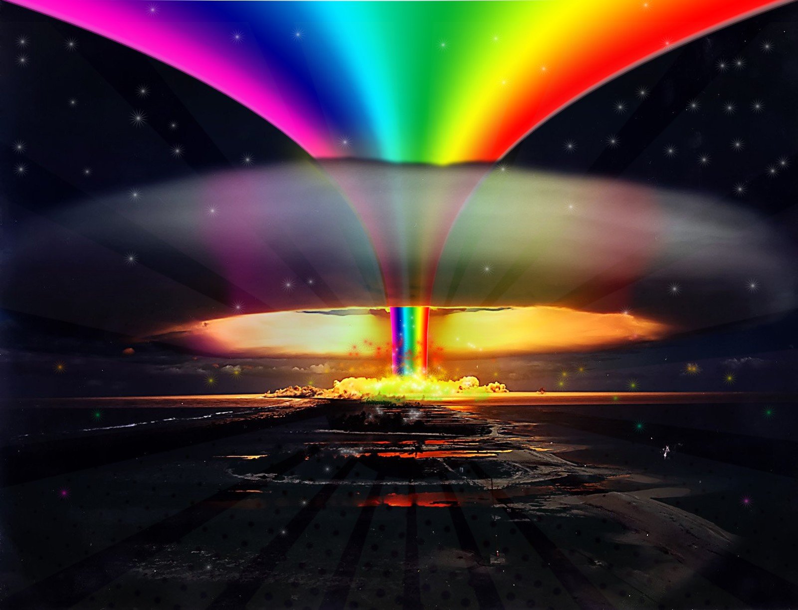 nucleare arcobaleno esplosione