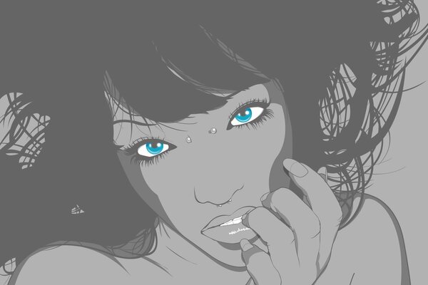 Портрет девушки. Голубые глаза