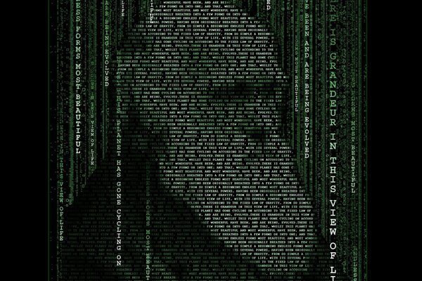 Obraz typograficzny z Darwin Matrix