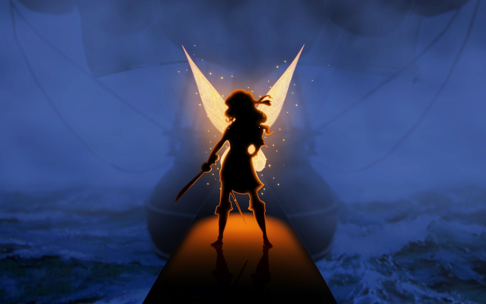 disney the pirate fairy fairy wings the sword light ship