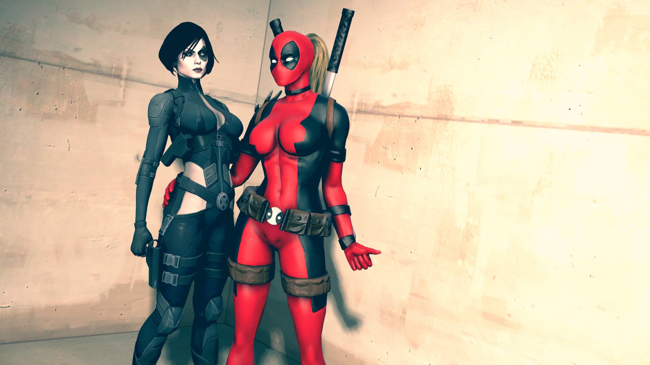 lady deadpool bandes dessinées dominos neena thurman filles costumes