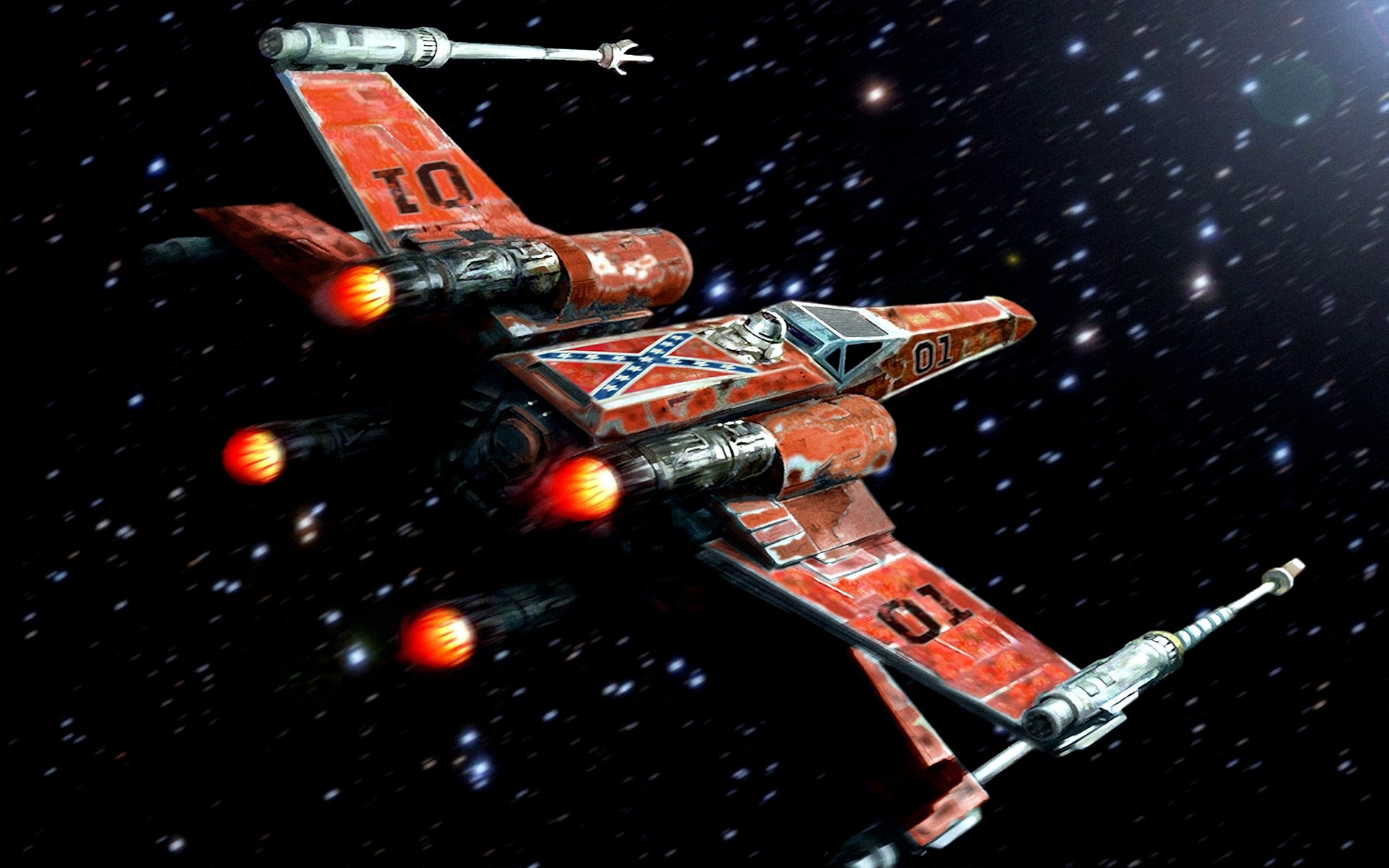 x-wing combattente guerre stellari arte