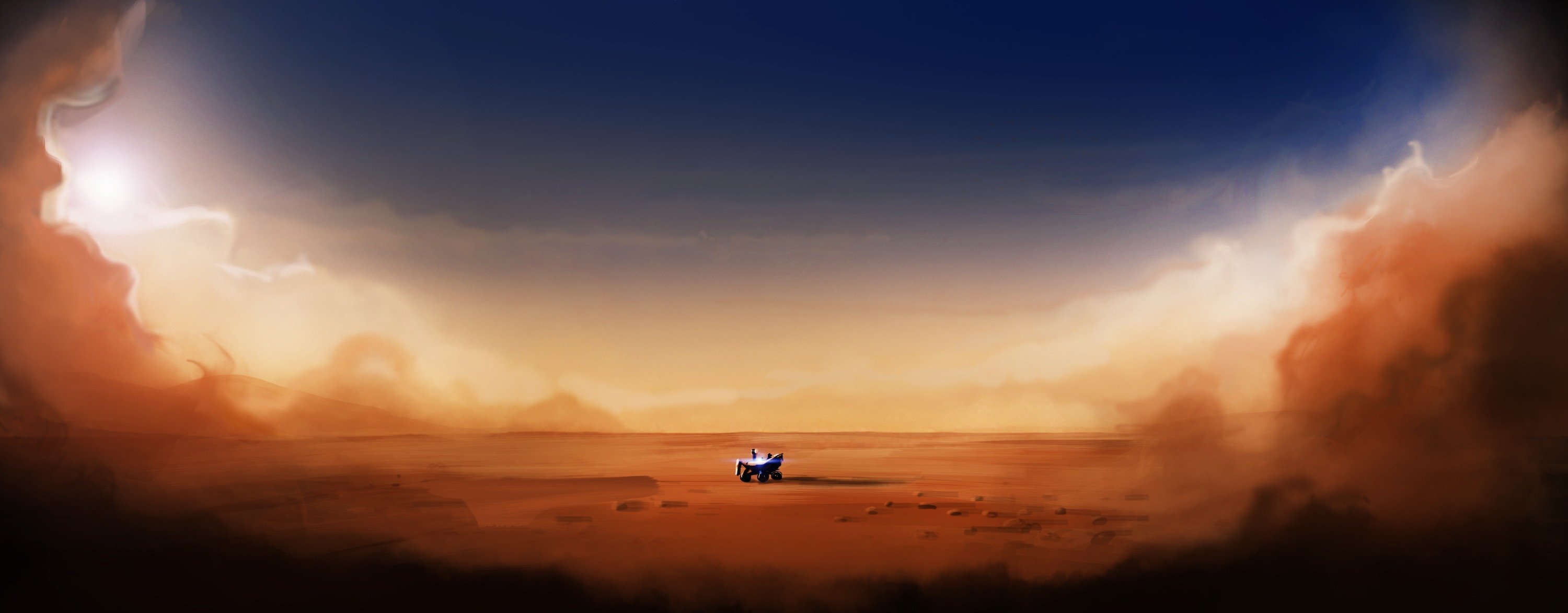 arte desierto arena transporte robot rover planeta exploración superficie