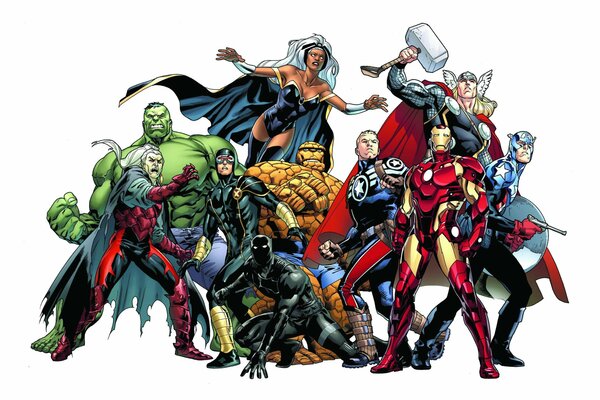 All the super heroes in one picture