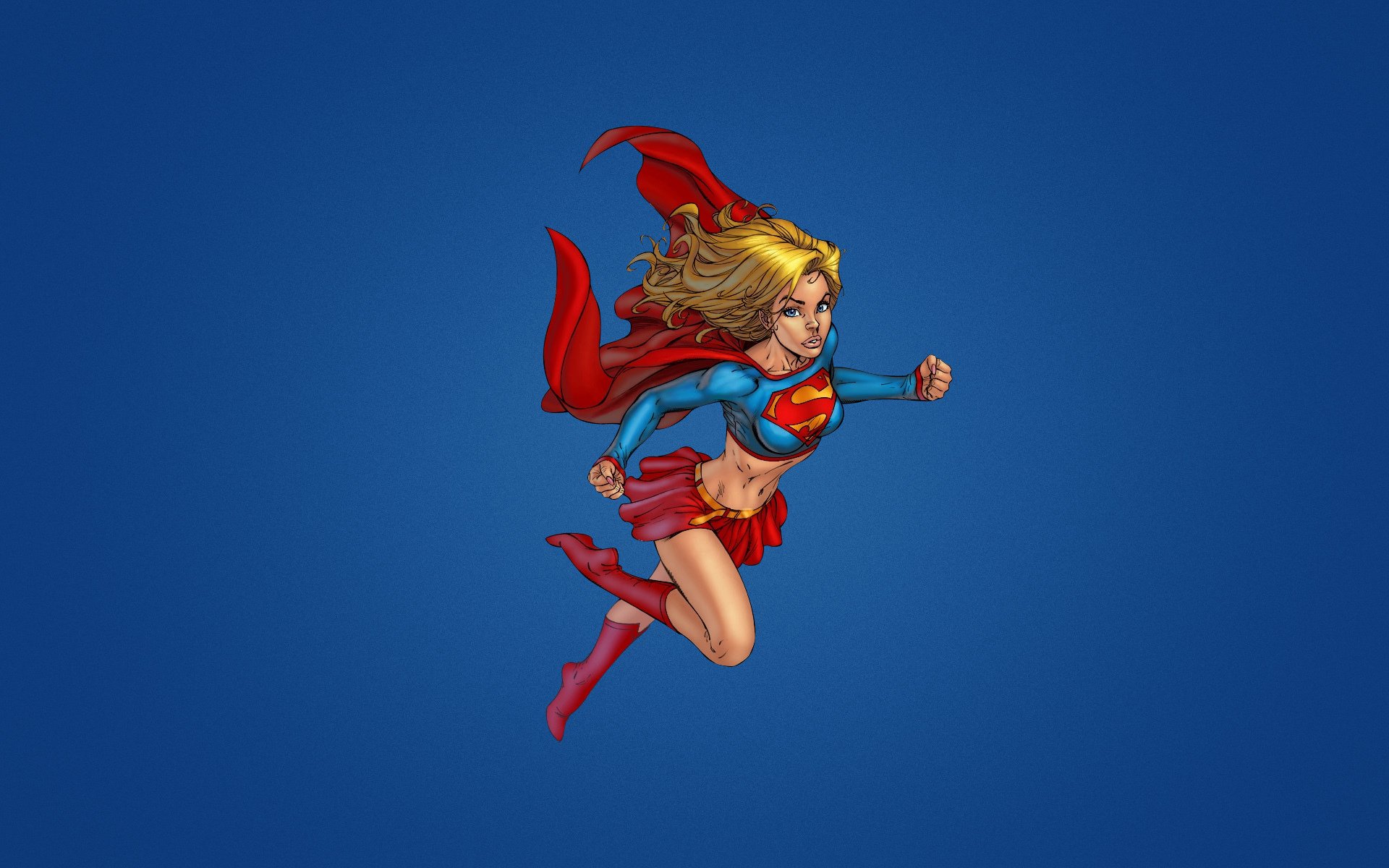 supergirl supergirl niebieskie tło płaszcz superman