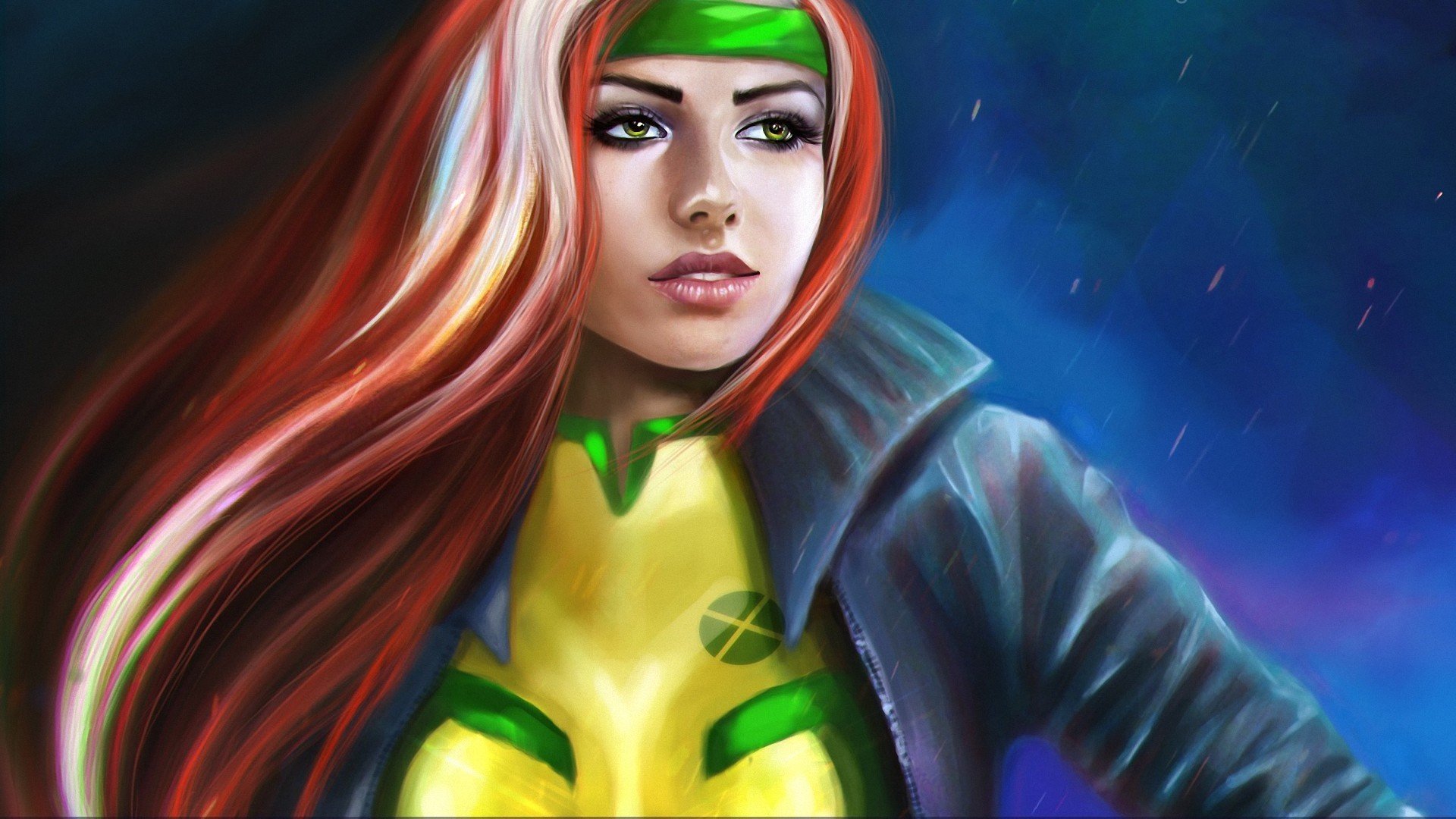 arte ragazza capelli viso diva rogue marvel