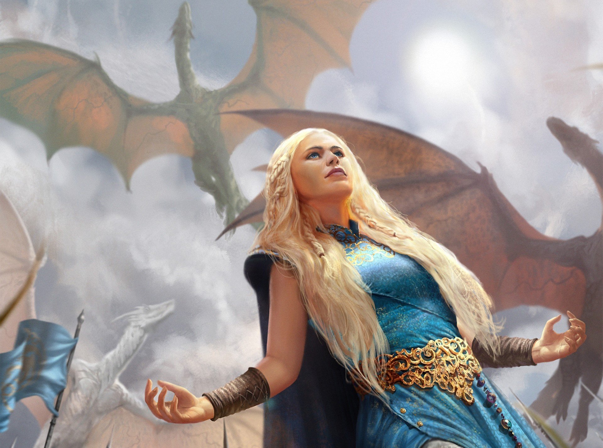 ong of ice and fire song of ice and fire daenerys targaryen mother of dragons girl hands dragon