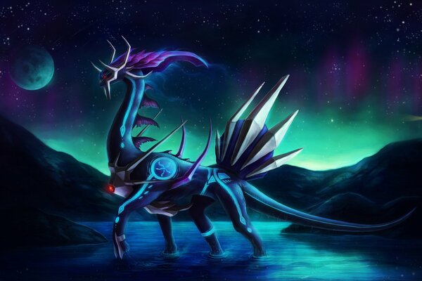 Dragon under the Northern Lights