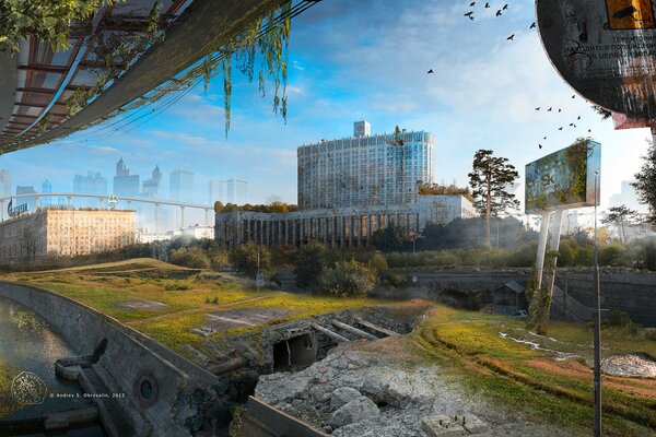 Destruction of St. Petersburg buildings