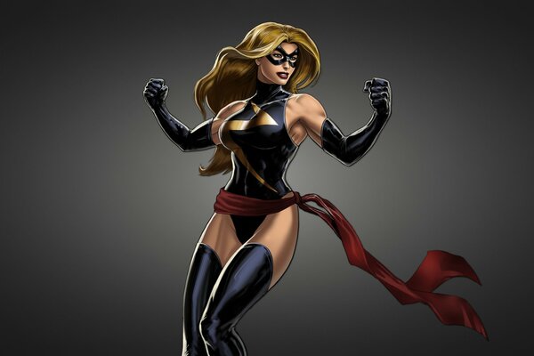 Ms. Marvel su sfondo nero