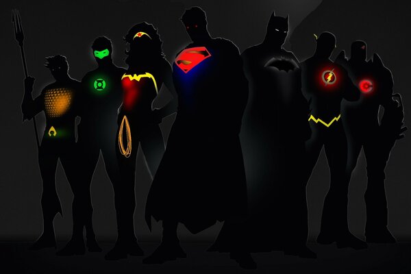 Glow and flash superheroes