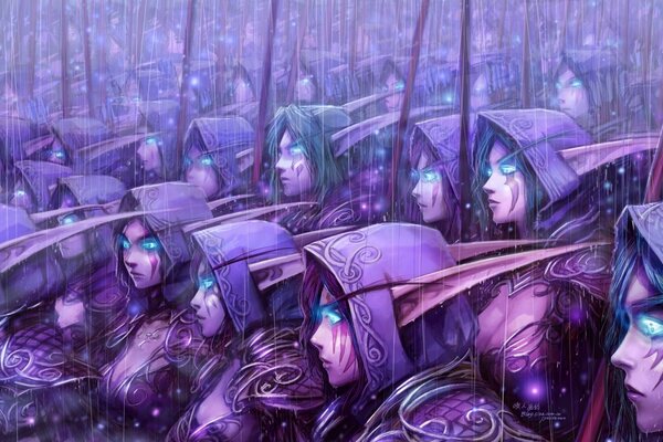 The World of warcraft with night elves