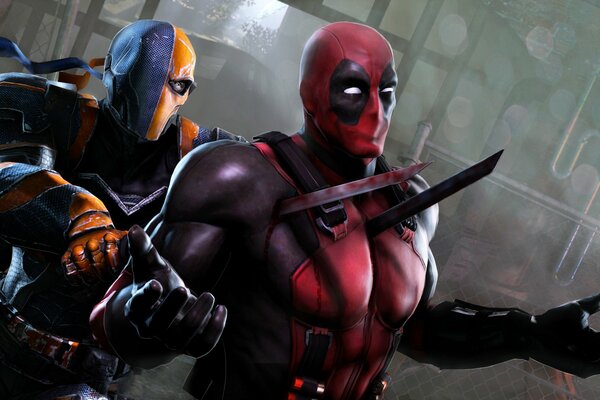 Art Deadpool mit Klinge durch und durch