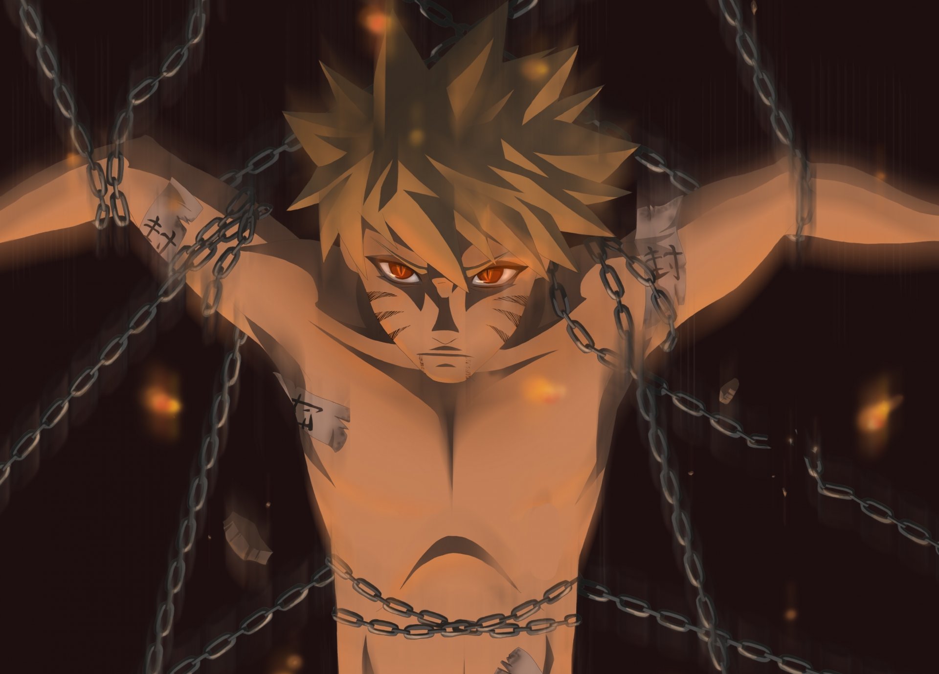 arte anime naruto uzumaki naruto chico cadenas