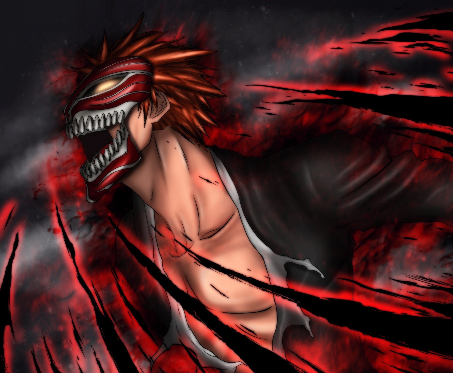 kunst grau-fullbuster kerl ichigo kurosaki maske magie feuer bleichmittel bleichmittel