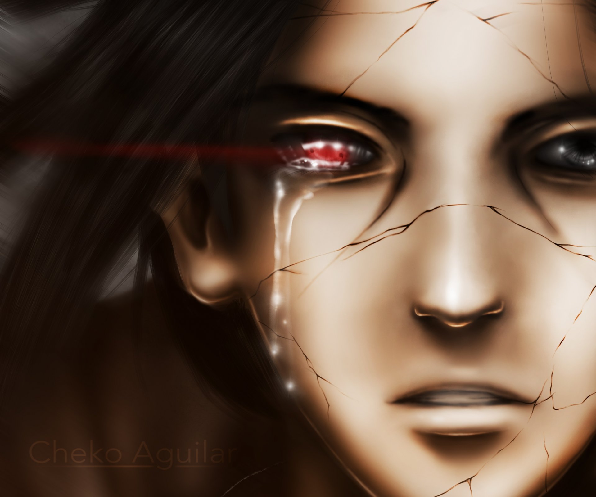 arte chekoaguilar anime naruto uchiha itachi novio cara lágrimas