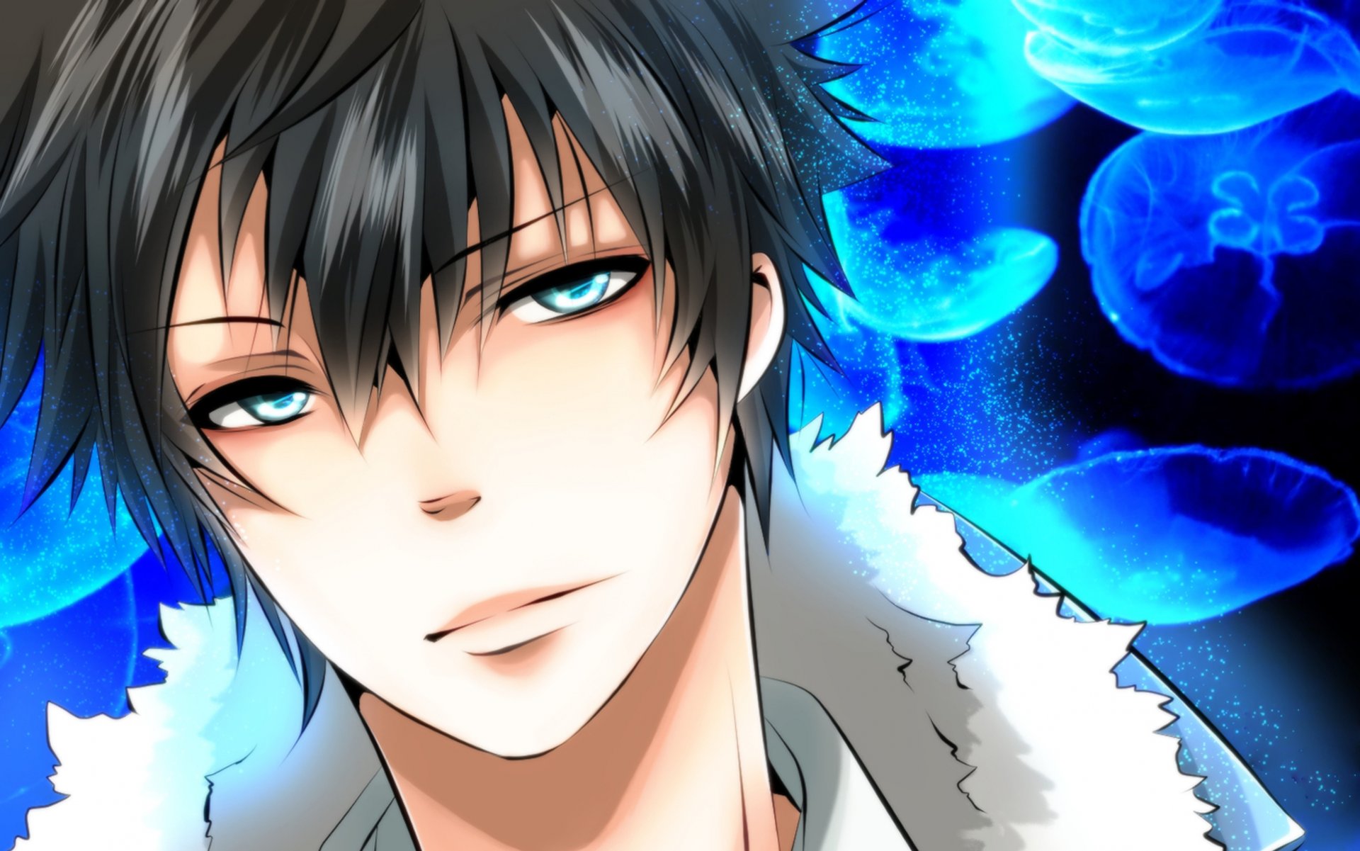 psycho-pass kougami shinya psycho-pass guy fourrure yeux bleus